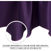 image:imageNICETOWN Blackout Kitchen Valances for Windows Black Floral Scalloped Decor for Living Room Bathroom Gold Foil Flower Shadow Printed Drapes 18 Inch Length with Rod Pocket W42L18 1 PanelRoyal Purple