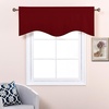 image:imageNICETOWN Blackout Kitchen Valances for Windows Black Floral Scalloped Decor for Living Room Bathroom Gold Foil Flower Shadow Printed Drapes 18 Inch Length with Rod Pocket W42L18 1 PanelBurgundy Red