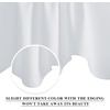 image:imageNICETOWN Blackout Kitchen Valances for Windows Black Floral Scalloped Decor for Living Room Bathroom Gold Foil Flower Shadow Printed Drapes 18 Inch Length with Rod Pocket W42L18 1 PanelGreyish White