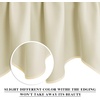 image:imageNICETOWN Blackout Kitchen Valances for Windows Black Floral Scalloped Decor for Living Room Bathroom Gold Foil Flower Shadow Printed Drapes 18 Inch Length with Rod Pocket W42L18 1 PanelLight Beige