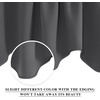 image:imageNICETOWN Blackout Kitchen Valances for Windows Black Floral Scalloped Decor for Living Room Bathroom Gold Foil Flower Shadow Printed Drapes 18 Inch Length with Rod Pocket W42L18 1 PanelGrey