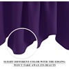 image:imageNICETOWN Blackout Kitchen Valances for Windows Black Floral Scalloped Decor for Living Room Bathroom Gold Foil Flower Shadow Printed Drapes 18 Inch Length with Rod Pocket W42L18 1 PanelRoyal Purple