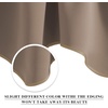 image:imageNICETOWN Blackout Kitchen Valances for Windows Black Floral Scalloped Decor for Living Room Bathroom Gold Foil Flower Shadow Printed Drapes 18 Inch Length with Rod Pocket W42L18 1 PanelCappuccino