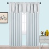 image:imageNICETOWN Blackout Kitchen Valances for Windows Black Floral Scalloped Decor for Living Room Bathroom Gold Foil Flower Shadow Printed Drapes 18 Inch Length with Rod Pocket W42L18 1 PanelGreyish White