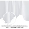 image:imageNICETOWN Blackout Kitchen Valances for Windows Black Floral Scalloped Decor for Living Room Bathroom Gold Foil Flower Shadow Printed Drapes 18 Inch Length with Rod Pocket W42L18 1 PanelPure White