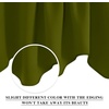 image:imageNICETOWN Blackout Kitchen Valances for Windows Black Floral Scalloped Decor for Living Room Bathroom Gold Foil Flower Shadow Printed Drapes 18 Inch Length with Rod Pocket W42L18 1 PanelOlive Green