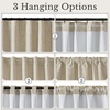 image:imageNICETOWN DIY Pinch Pleat Greige 100 Blackout Linen Curtains 96 inches Long Back TabRod PocketHook Belt Heavyweight Window Treatments White Liner for Bedroom 2 Panels W52 x L96Beige