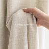 image:imageNICETOWN DIY Pinch Pleat Greige 100 Blackout Linen Curtains 96 inches Long Back TabRod PocketHook Belt Heavyweight Window Treatments White Liner for Bedroom 2 Panels W52 x L96Greige
