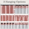 image:imageNICETOWN DIY Pinch Pleat Greige 100 Blackout Linen Curtains 96 inches Long Back TabRod PocketHook Belt Heavyweight Window Treatments White Liner for Bedroom 2 Panels W52 x L96Pink