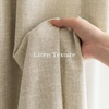 image:imageNICETOWN DIY Pinch Pleat Greige 100 Blackout Linen Curtains 96 inches Long Back TabRod PocketHook Belt Heavyweight Window Treatments White Liner for Bedroom 2 Panels W52 x L96Beige