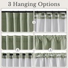 image:imageNICETOWN DIY Pinch Pleat Greige 100 Blackout Linen Curtains 96 inches Long Back TabRod PocketHook Belt Heavyweight Window Treatments White Liner for Bedroom 2 Panels W52 x L96Sage Green