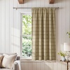 image:imageNICETOWN Farmhouse Buffalo Plaid 100 Blackout Ballon Shades Thermal Insulated Multi Hanging Ways Shade Short Rod Pocket Curtain for Kitchen Liftable Tier Roman Blind Taupe 34 W x 45 L 1 PanelGrid Pattern  Burlap  White