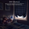 image:imageNICETOWN Farmhouse Buffalo Plaid 100 Blackout Ballon Shades Thermal Insulated Multi Hanging Ways Shade Short Rod Pocket Curtain for Kitchen Liftable Tier Roman Blind Taupe 34 W x 45 L 1 PanelPlaid  Dark Blue  White