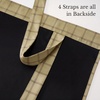 image:imageNICETOWN Farmhouse Buffalo Plaid 100 Blackout Ballon Shades Thermal Insulated Multi Hanging Ways Shade Short Rod Pocket Curtain for Kitchen Liftable Tier Roman Blind Taupe 34 W x 45 L 1 PanelGrid Pattern  Burlap  White