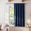 image:imageNICETOWN Farmhouse Buffalo Plaid 100 Blackout Ballon Shades Thermal Insulated Multi Hanging Ways Shade Short Rod Pocket Curtain for Kitchen Liftable Tier Roman Blind Taupe 34 W x 45 L 1 PanelGrid Pattern  Dark Blue  White