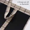 image:imageNICETOWN Farmhouse Buffalo Plaid 100 Blackout Ballon Shades Thermal Insulated Multi Hanging Ways Shade Short Rod Pocket Curtain for Kitchen Liftable Tier Roman Blind Taupe 34 W x 45 L 1 PanelPlaid  Taupe  White