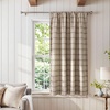 image:imageNICETOWN Farmhouse Buffalo Plaid 100 Blackout Ballon Shades Thermal Insulated Multi Hanging Ways Shade Short Rod Pocket Curtain for Kitchen Liftable Tier Roman Blind Taupe 34 W x 45 L 1 PanelPlaid  Taupe  White