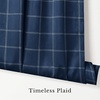 image:imageNICETOWN Farmhouse Buffalo Plaid 100 Blackout Ballon Shades Thermal Insulated Multi Hanging Ways Shade Short Rod Pocket Curtain for Kitchen Liftable Tier Roman Blind Taupe 34 W x 45 L 1 PanelGrid Pattern  Dark Blue  White