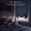 image:imageNICETOWN Farmhouse Buffalo Plaid 100 Blackout Ballon Shades Thermal Insulated Multi Hanging Ways Shade Short Rod Pocket Curtain for Kitchen Liftable Tier Roman Blind Taupe 34 W x 45 L 1 PanelGrid Pattern  Sea Blue  White