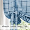 image:imageNICETOWN Farmhouse Buffalo Plaid 100 Blackout Ballon Shades Thermal Insulated Multi Hanging Ways Shade Short Rod Pocket Curtain for Kitchen Liftable Tier Roman Blind Taupe 34 W x 45 L 1 PanelPlaid  Sea Blue  White