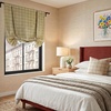 image:imageNICETOWN Farmhouse Buffalo Plaid 100 Blackout Ballon Shades Thermal Insulated Multi Hanging Ways Shade Short Rod Pocket Curtain for Kitchen Liftable Tier Roman Blind Taupe 34 W x 45 L 1 PanelGrid Pattern  Burlap  White