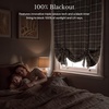 image:imageNICETOWN Farmhouse Buffalo Plaid 100 Blackout Ballon Shades Thermal Insulated Multi Hanging Ways Shade Short Rod Pocket Curtain for Kitchen Liftable Tier Roman Blind Taupe 34 W x 45 L 1 PanelPlaid  Brown  White