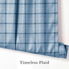 image:imageNICETOWN Farmhouse Buffalo Plaid 100 Blackout Ballon Shades Thermal Insulated Multi Hanging Ways Shade Short Rod Pocket Curtain for Kitchen Liftable Tier Roman Blind Taupe 34 W x 45 L 1 PanelPlaid  Sea Blue  White