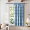 image:imageNICETOWN Farmhouse Buffalo Plaid 100 Blackout Ballon Shades Thermal Insulated Multi Hanging Ways Shade Short Rod Pocket Curtain for Kitchen Liftable Tier Roman Blind Taupe 34 W x 45 L 1 PanelPlaid  Sea Blue  White