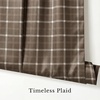image:imageNICETOWN Farmhouse Buffalo Plaid 100 Blackout Ballon Shades Thermal Insulated Multi Hanging Ways Shade Short Rod Pocket Curtain for Kitchen Liftable Tier Roman Blind Taupe 34 W x 45 L 1 PanelPlaid  Brown  White