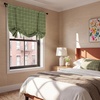 image:imageNICETOWN Farmhouse Buffalo Plaid 100 Blackout Ballon Shades Thermal Insulated Multi Hanging Ways Shade Short Rod Pocket Curtain for Kitchen Liftable Tier Roman Blind Taupe 34 W x 45 L 1 PanelPlaid  Olive Green  White