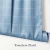 image:imageNICETOWN Farmhouse Buffalo Plaid 100 Blackout Ballon Shades Thermal Insulated Multi Hanging Ways Shade Short Rod Pocket Curtain for Kitchen Liftable Tier Roman Blind Taupe 34 W x 45 L 1 PanelGrid Pattern  Sea Blue  White