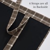 image:imageNICETOWN Farmhouse Buffalo Plaid 100 Blackout Ballon Shades Thermal Insulated Multi Hanging Ways Shade Short Rod Pocket Curtain for Kitchen Liftable Tier Roman Blind Taupe 34 W x 45 L 1 PanelPlaid  Brown  White