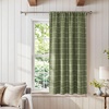 image:imageNICETOWN Farmhouse Buffalo Plaid 100 Blackout Ballon Shades Thermal Insulated Multi Hanging Ways Shade Short Rod Pocket Curtain for Kitchen Liftable Tier Roman Blind Taupe 34 W x 45 L 1 PanelPlaid  Olive Green  White