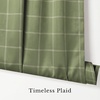image:imageNICETOWN Farmhouse Buffalo Plaid 100 Blackout Ballon Shades Thermal Insulated Multi Hanging Ways Shade Short Rod Pocket Curtain for Kitchen Liftable Tier Roman Blind Taupe 34 W x 45 L 1 PanelGrid Pattern  Olive Green  White