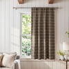 image:imageNICETOWN Farmhouse Buffalo Plaid 100 Blackout Ballon Shades Thermal Insulated Multi Hanging Ways Shade Short Rod Pocket Curtain for Kitchen Liftable Tier Roman Blind Taupe 34 W x 45 L 1 PanelPlaid  Brown  White