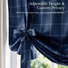 image:imageNICETOWN Farmhouse Buffalo Plaid 100 Blackout Ballon Shades Thermal Insulated Multi Hanging Ways Shade Short Rod Pocket Curtain for Kitchen Liftable Tier Roman Blind Taupe 34 W x 45 L 1 PanelGrid Pattern  Dark Blue  White