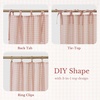 image:imageNICETOWN Gingham Light Pink Curtains for Girls Room 84 Long with Adjustable Top Ties Classic Buffalo Check Linen Textured Drapes Sweet Pink amp White Plaid French Country Decor 52 Wide 2 PanelsLight Filtering  Gingham  Light Pink
