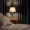 image:imageNICETOWN Olive Green Linen Plaid Bedroom Curtains Rod Pocket amp Back Tab Geometric Jacquard Thick Wovern Mudcloth Light Filtering Window Treatments for Home Decor W52 x L84 2 PanelsDusty Blue