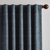 image:imageNICETOWN Olive Green Linen Plaid Bedroom Curtains Rod Pocket amp Back Tab Geometric Jacquard Thick Wovern Mudcloth Light Filtering Window Treatments for Home Decor W52 x L84 2 PanelsDusty Blue