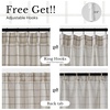 image:imageNICETOWN Pinch Pleated Blue Plaid Curtains 2 Panels W40 x L84 in Linen Blend Light Filtering Privacy Draperies with Grid Tartan Pattern Premium Curtains for Living Room Dining Room with HooksLinen White