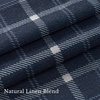 image:imageNICETOWN Pinch Pleated Blue Plaid Curtains 2 Panels W40 x L84 in Linen Blend Light Filtering Privacy Draperies with Grid Tartan Pattern Premium Curtains for Living Room Dining Room with HooksNavy Blue