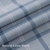 image:imageNICETOWN Pinch Pleated Blue Plaid Curtains 2 Panels W40 x L84 in Linen Blend Light Filtering Privacy Draperies with Grid Tartan Pattern Premium Curtains for Living Room Dining Room with HooksDusty Blue
