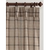 image:imageNICETOWN Pinch Pleated Blue Plaid Curtains 2 Panels W40 x L84 in Linen Blend Light Filtering Privacy Draperies with Grid Tartan Pattern Premium Curtains for Living Room Dining Room with HooksTan