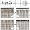 image:imageNICETOWN Pinch Pleated Blue Plaid Curtains 2 Panels W40 x L84 in Linen Blend Light Filtering Privacy Draperies with Grid Tartan Pattern Premium Curtains for Living Room Dining Room with HooksOffwhite