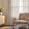 image:imageNICETOWN Pinch Pleated Blue Plaid Curtains 2 Panels W40 x L84 in Linen Blend Light Filtering Privacy Draperies with Grid Tartan Pattern Premium Curtains for Living Room Dining Room with HooksLinen White