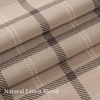 image:imageNICETOWN Pinch Pleated Blue Plaid Curtains 2 Panels W40 x L84 in Linen Blend Light Filtering Privacy Draperies with Grid Tartan Pattern Premium Curtains for Living Room Dining Room with HooksTan