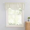 image:imageNICETOWN 2 Pack Linen Valance for Windows Kitchen Living Room Light Filtering Rod Pocket Farmhouse Country Rustic Window Shade for BathroomOfficeNursery 52 Wide x 18 Long TerracottaOff White