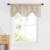 image:imageNICETOWN 2 Pack Linen Valance for Windows Kitchen Living Room Light Filtering Rod Pocket Farmhouse Country Rustic Window Shade for BathroomOfficeNursery 52 Wide x 18 Long TerracottaTaupe