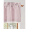 image:imageNICETOWN Sage Green 2 Layers Linen Valance 52 W x 18 L 1 Panel  Rod Pocket DoubleLayered Farmhouse Kitchen Curtain Valance Semi Sheer Rustic Home Decor For Bathroom Small WindowLight Pink