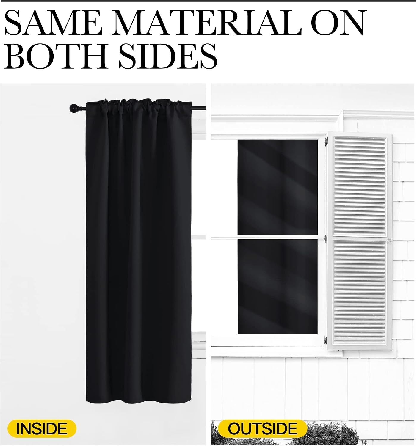 image:imageNICETOWN Halloween Short Curtains for Kitchen Window  Black Color W42 x L40 Double Panels Home Decoration Light Blocking Thermal Insulated Blackout Rod Pocket amp Back Loop Draperies for Cupboard